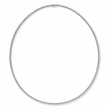 Memoire Straight 4-Prong Line Necklace 3.50ctw approx. - CNDD19416508W72000