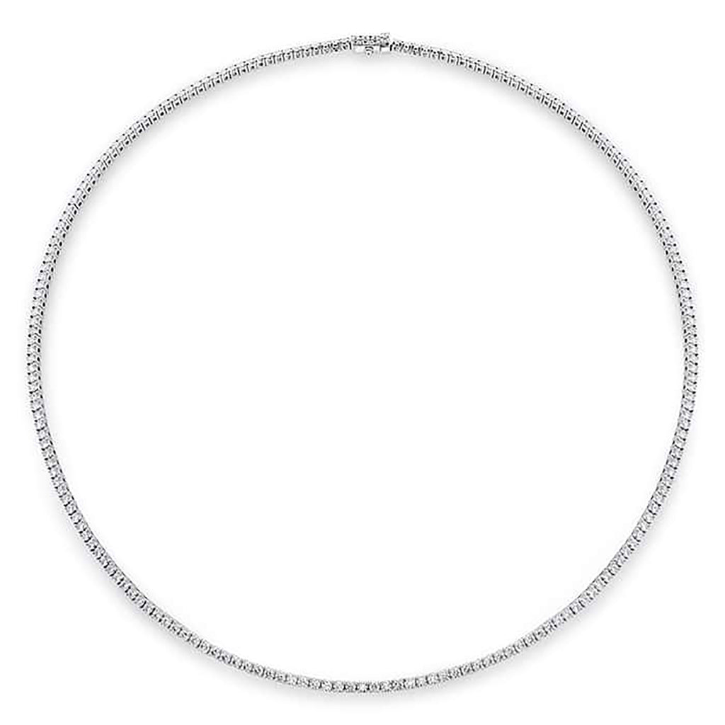 Straight 4-Prong Line Necklace 5.25ctw approx.