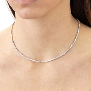 Straight 4-Prong Line Necklace 5.25ctw approx. thumbnail
