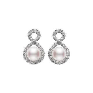 Ruyi Collection Akoya Cultured Pearl and Diamond Earrings thumbnail