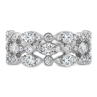 Hearts on Fire HOF Bezel Regal Triple Ring 18K White Gold (1.6 ctw) - HFRHBZRT01608W thumbnail