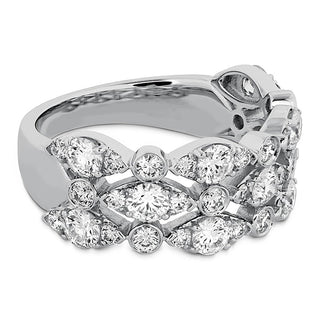Hearts on Fire HOF Bezel Regal Triple Ring 18K White Gold (1.6 ctw) - HFRHBZRT01608W thumbnail