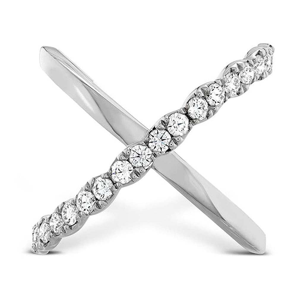 Hearts on Fire Lorelei Criss Cross Ring 18K White Gold - HFRLORCC00608W