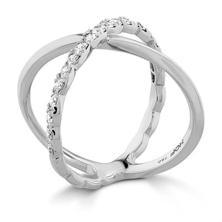 Hearts on Fire Lorelei Criss Cross Ring 18K White Gold - HFRLORCC00608W thumbnail