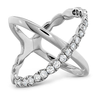 Hearts on Fire Lorelei Criss Cross Ring 18K White Gold - HFRLORCC00608W thumbnail