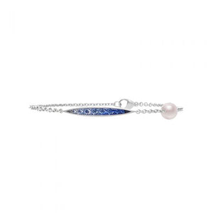 Akoya Cultured Pearl Ocean Bracelet with Sapphire