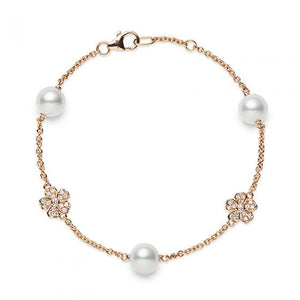 Cherry Blossom Bracelet in Pink Gold
