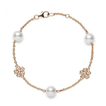 Cherry Blossom Bracelet in Pink Gold