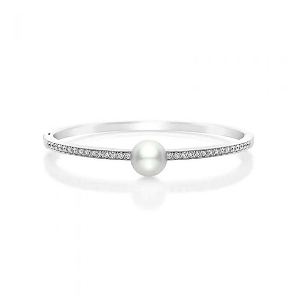 Classic White South Sea Cultured Pearl and Diamond Bracelet