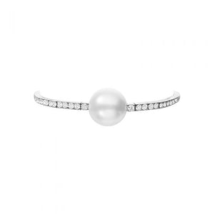 Classic White South Sea Cultured Pearl and Diamond Bracelet