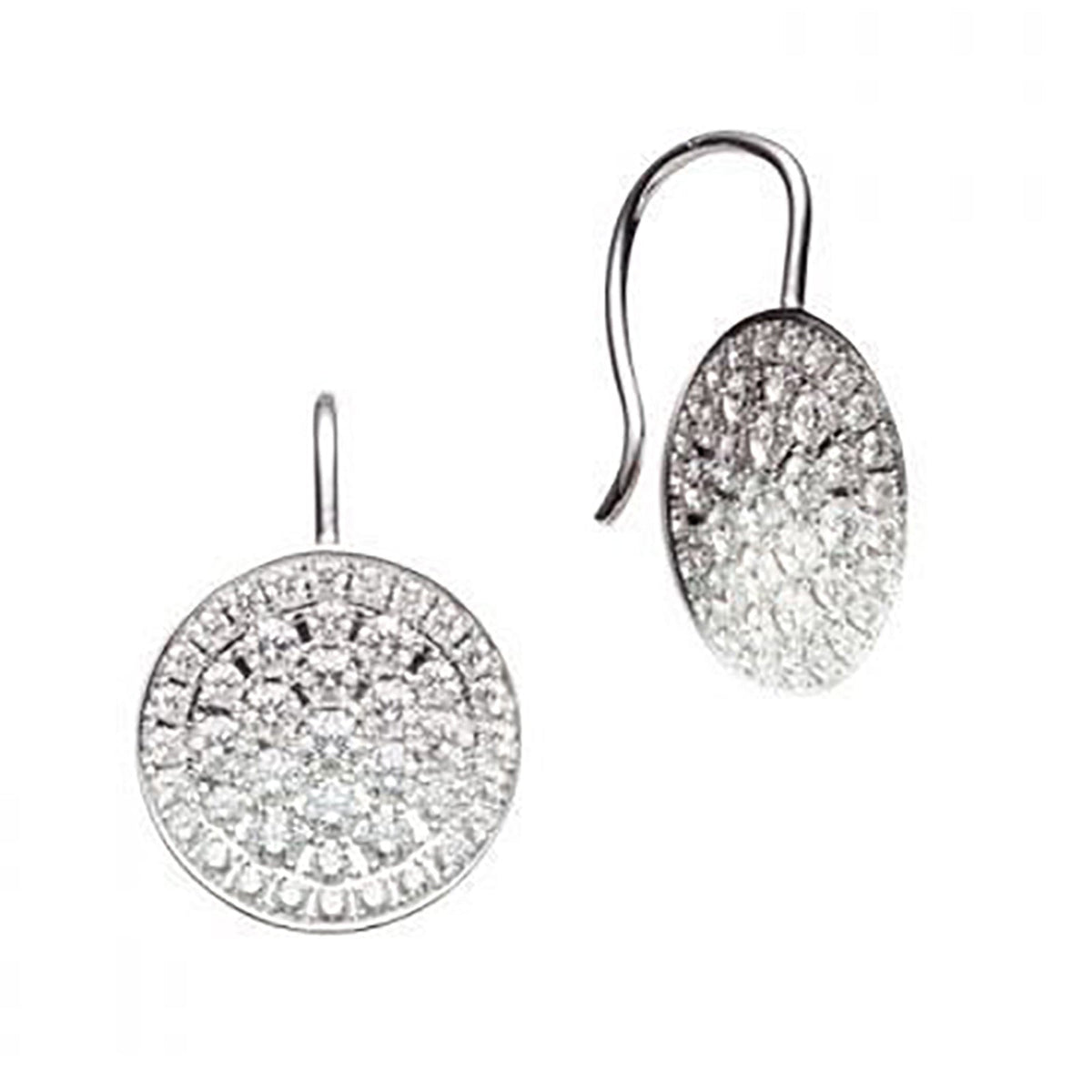 Diamond Pavé Circle Earrings Mikimoto