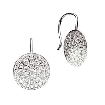 Diamond Pavé Circle Earrings Mikimoto