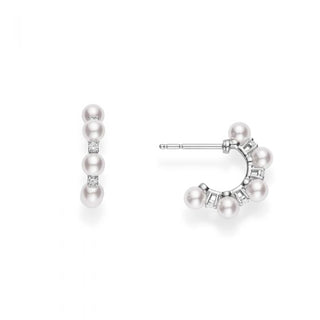 Akoya Cultured Pearl and Diamond Bubbles Earrings thumbnail