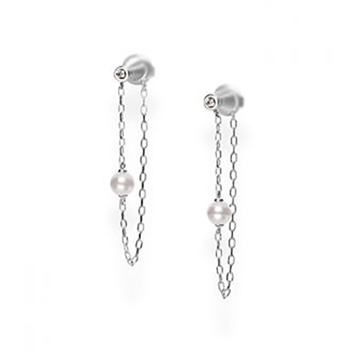 Akoya Cultured Pearl and Diamond Drop Earrings