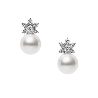 Akoya Cultured Pearl and Diamond Earrings thumbnail