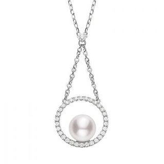 Akoya Cultured Pearl Pendant with Diamonds thumbnail
