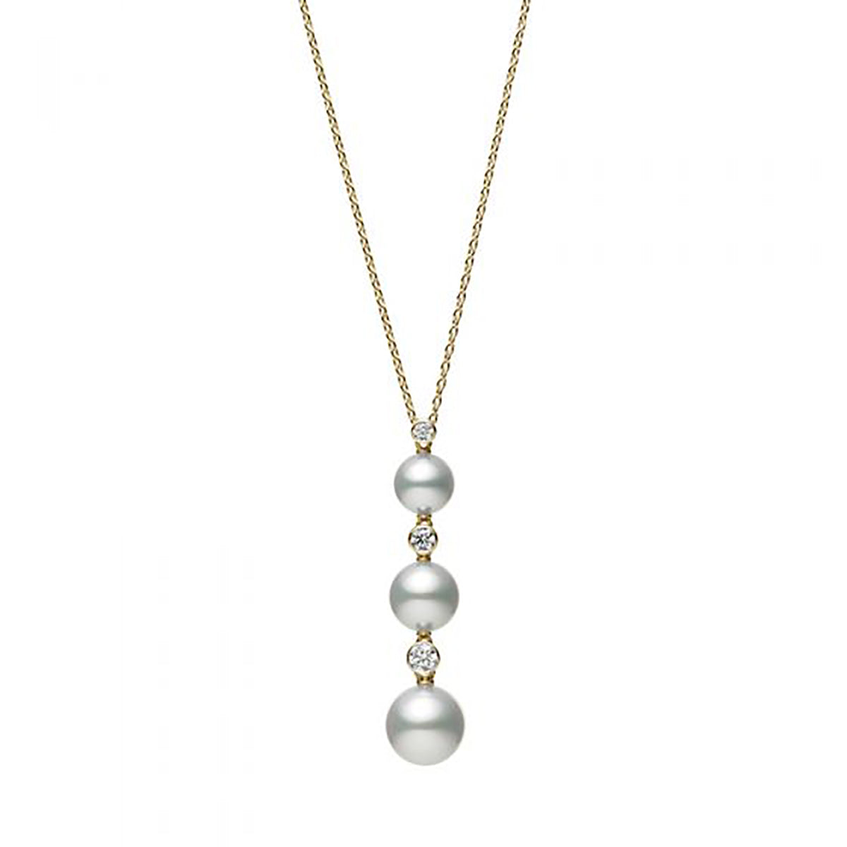 Akoya Cultured Pearl and Diamond Pendant Necklace