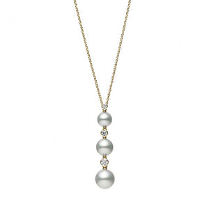 Akoya Cultured Pearl and Diamond Pendant Necklace