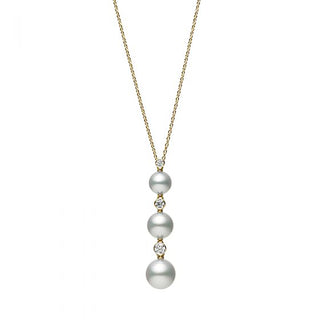 Akoya Cultured Pearl and Diamond Pendant Necklace thumbnail