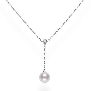 Akoya Cultured Pearl and Diamond Drop Pendant thumbnail