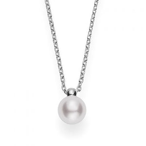 Akoya Cultured Pearl Pendant - 18K White Gold