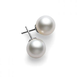 White Akoya Stud Earrings 18K White Gold thumbnail