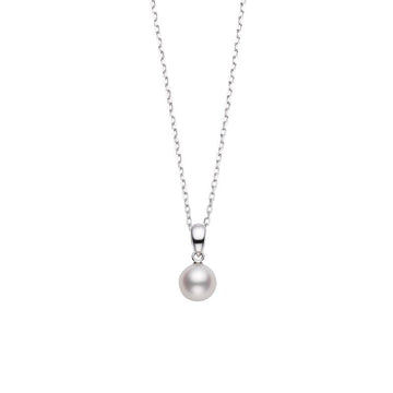 Akoya Cultured Pearl Pendant in 18K White Gold