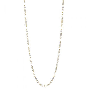 M Code Akoya Cultured Pearl Necklace in 18K Yellow Gold - 32 Inch