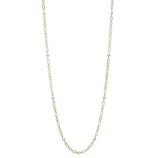 M Code Akoya Cultured Pearl Necklace in 18K Yellow Gold - 32 Inch thumbnail