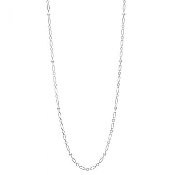 M Code Akoya Cultured Pearl Necklace in 18K White Gold - 32 Mikimoto