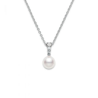 Morning Dew Akoya Cultured Pearl Pendant 18K White Gold thumbnail