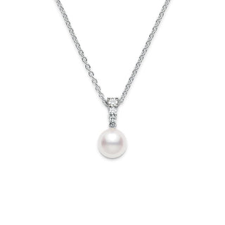 Morning Dew Akoya Cultured Pearl Pendant – 18K White Gold thumbnail