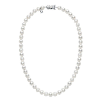 16" Akoya Cultured Pearl Strand Necklace - 18K White Gold Clasp