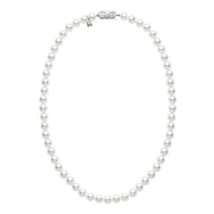 18" Akoya Cultured Pearl Strand Necklace – 18K White Gold Clasp