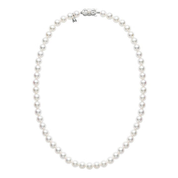 18" Akoya Cultured Pearl Strand Necklace – 18K White Gold Clasp