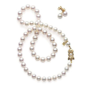 18" Akoya Cultured Pearl Two-Piece Gift Set 18K Yellow Gold