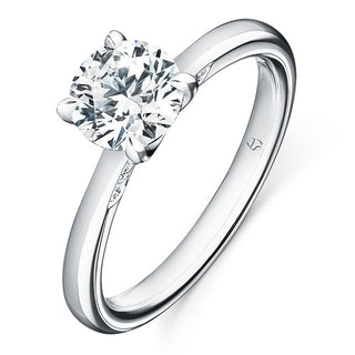 Vela Solitaire Ring with Diamond Gallery thumbnail