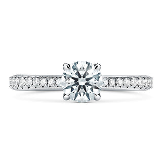 Vela Solitaire Ring with Diamond Band thumbnail