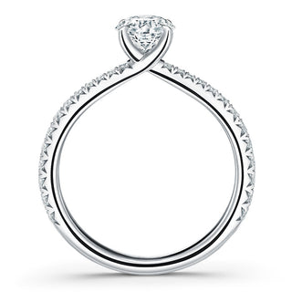 Vela Solitaire Ring with Diamond Band thumbnail