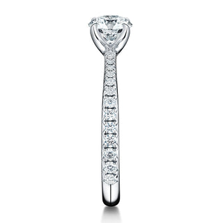 Vela Solitaire Ring with Diamond Band thumbnail