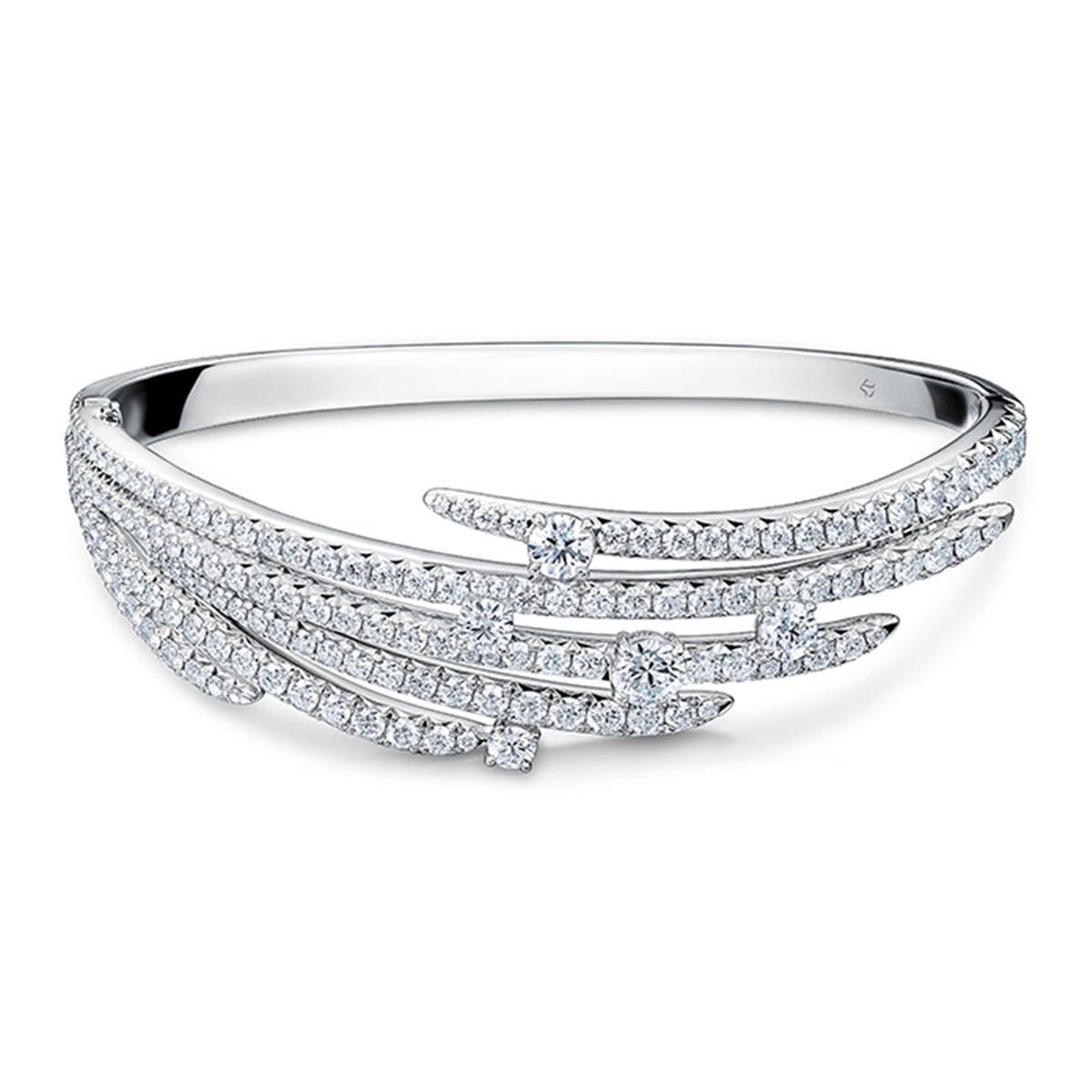 Vela French Cut Pavé Bangle