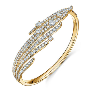 Vela French Cut Pavé Bangle thumbnail