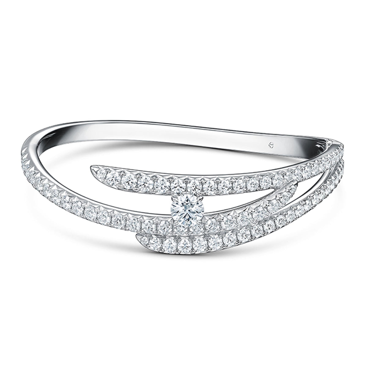 Vela Triple Row Pavé Bangle