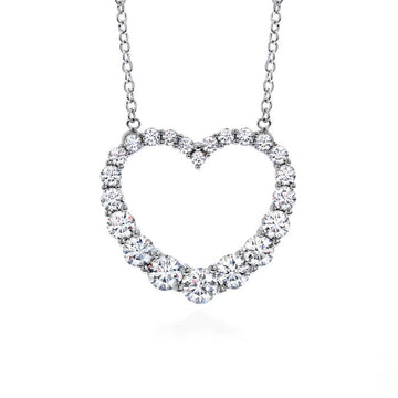 Whimsical Graduated Heart Pendant Necklace